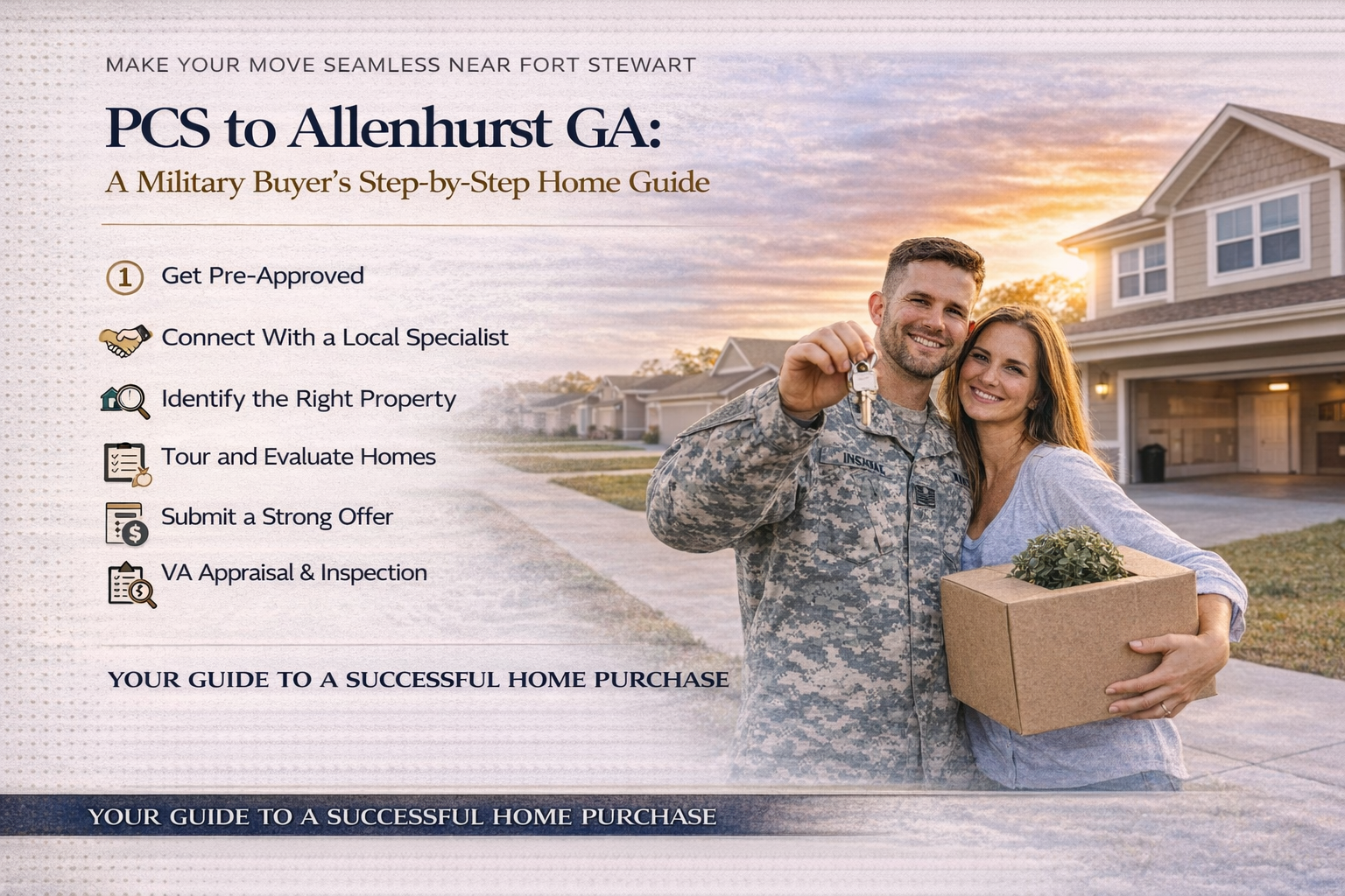 PCS to Allenhurst GA: A Military Buyer’s Step-by-Step Home Guide header image.