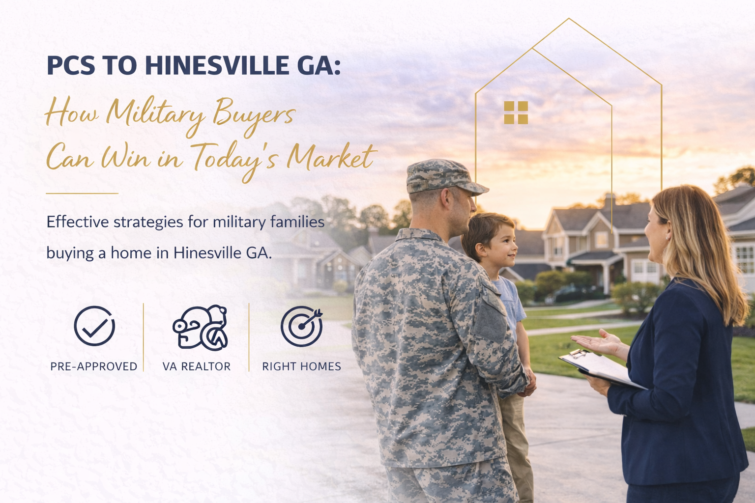 PCS to Hinesville GA: How Military Buyers Can Win in Today’s Market header image.