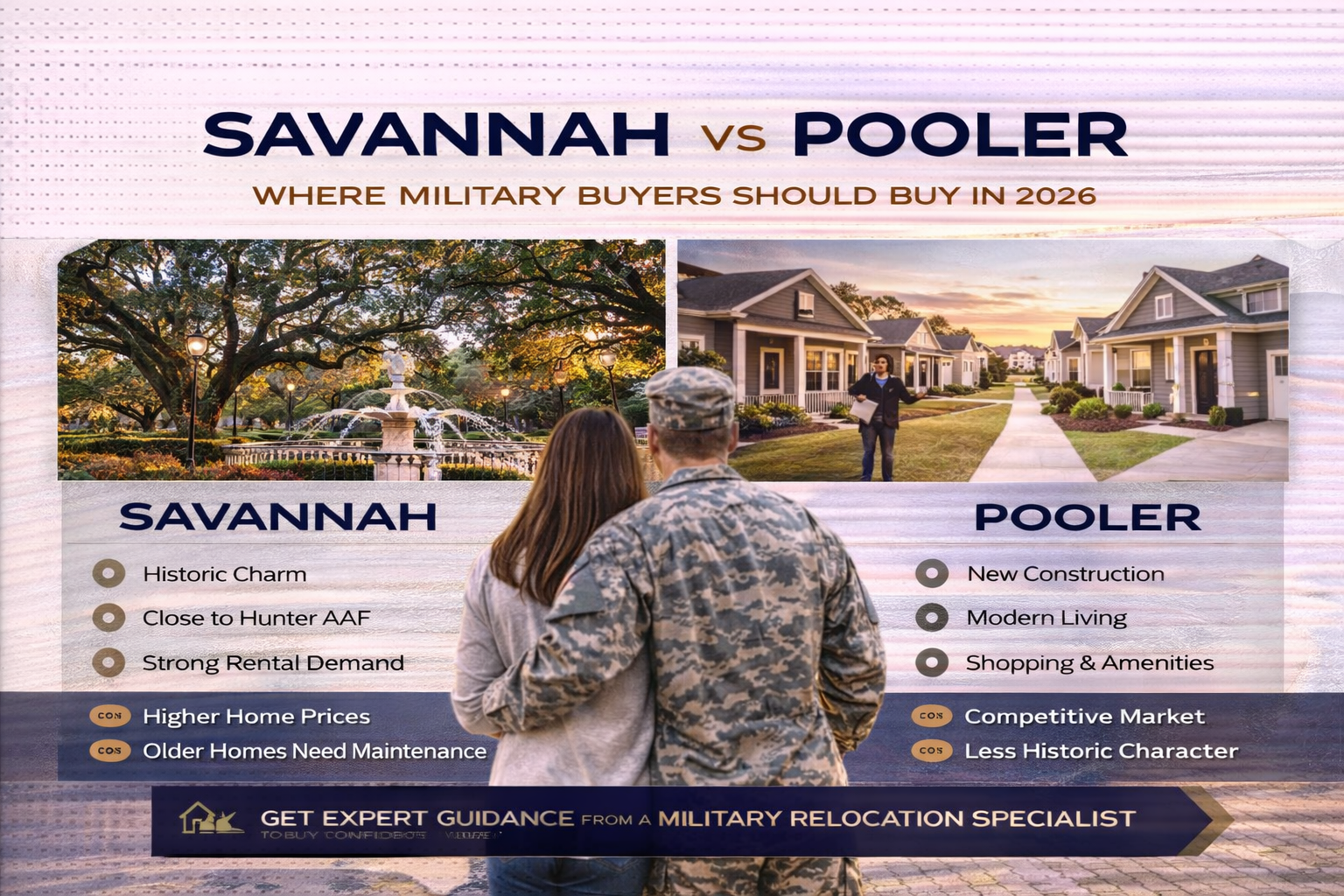 Savannah vs Pooler: Where Military Buyers Should Buy in 2026 header image.