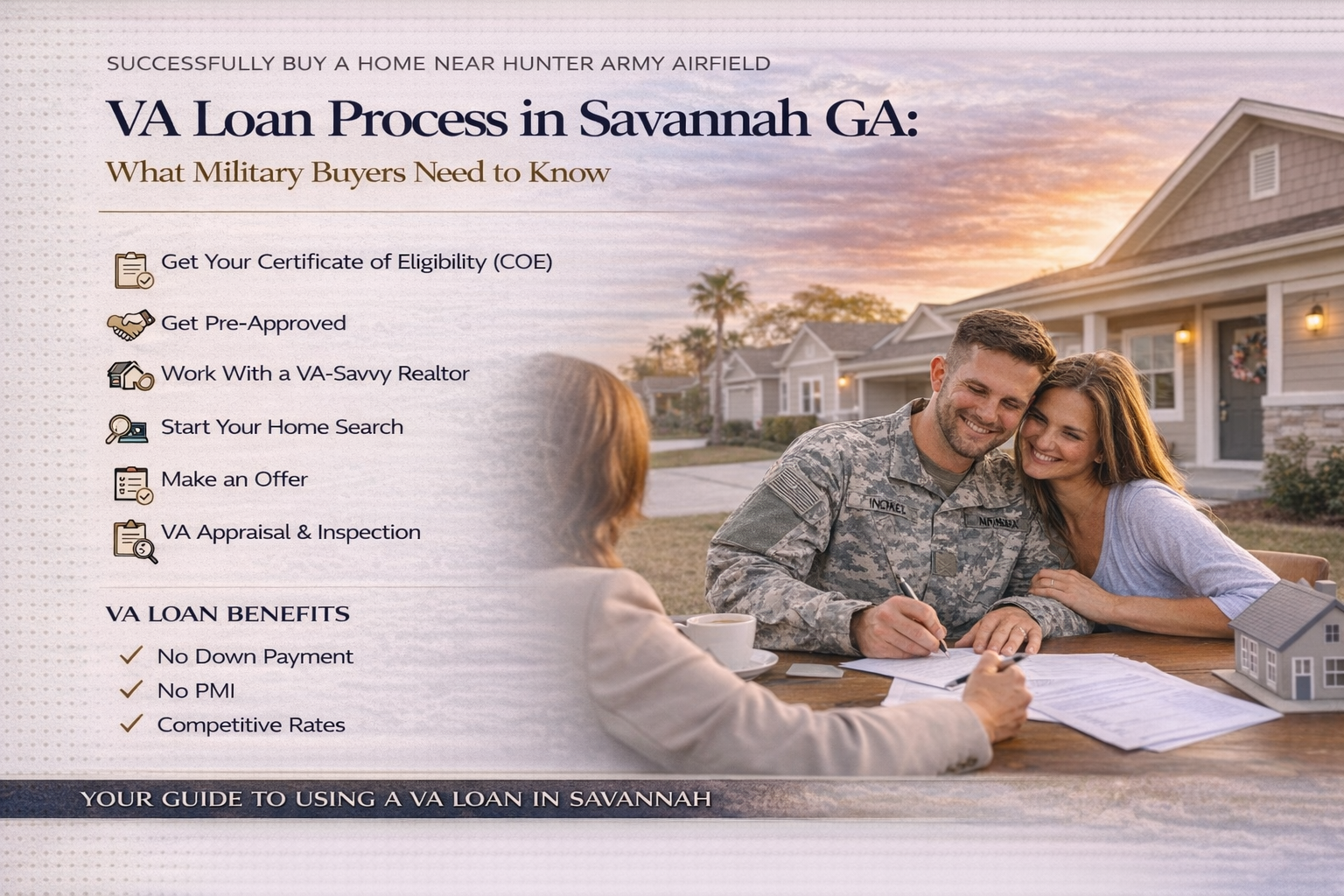 VA Loan Process in Savannah GA: What Military Buyers Need to Know header image.
