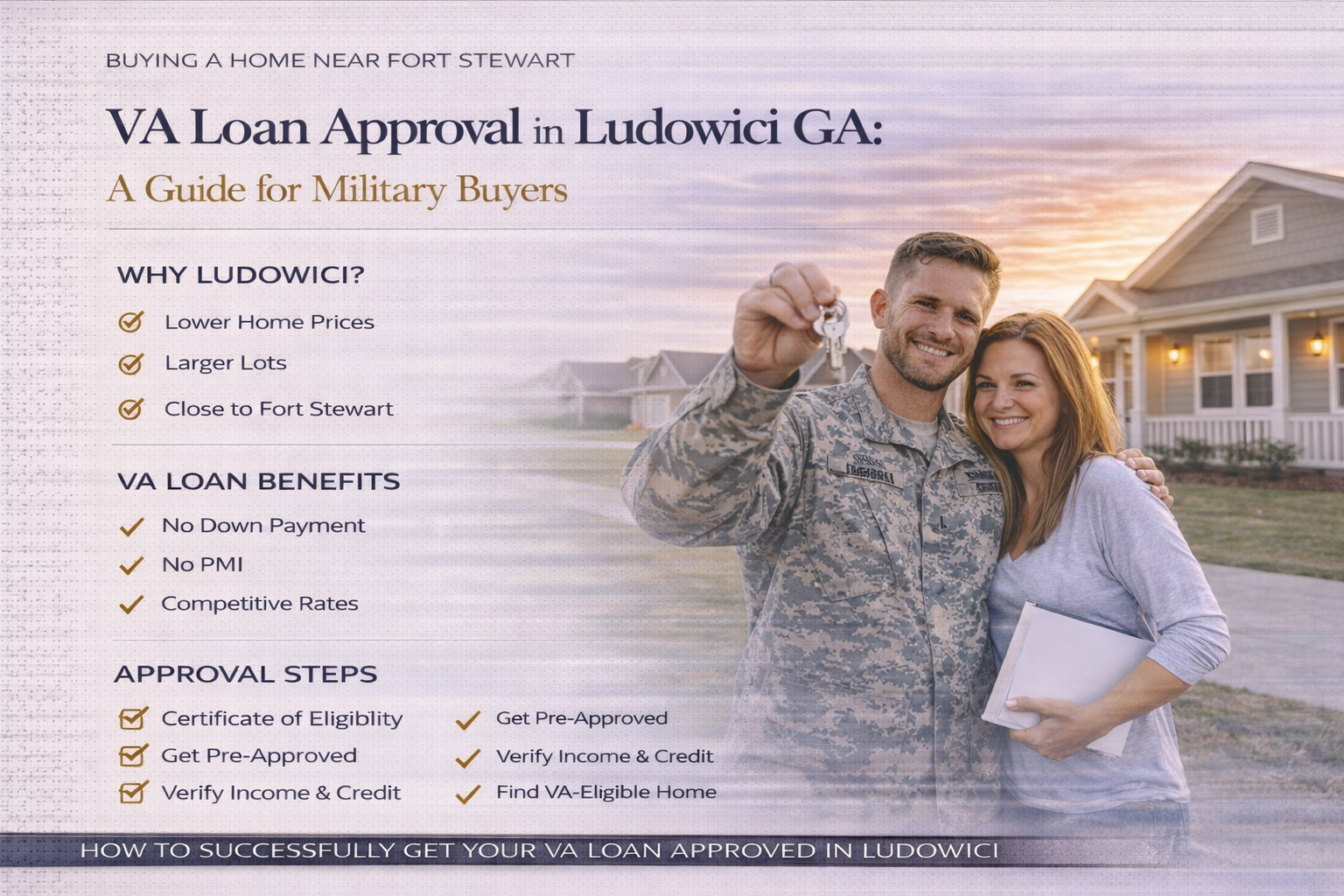 VA Loan Approval in Ludowici GA: A Guide for Military Buyers header image.