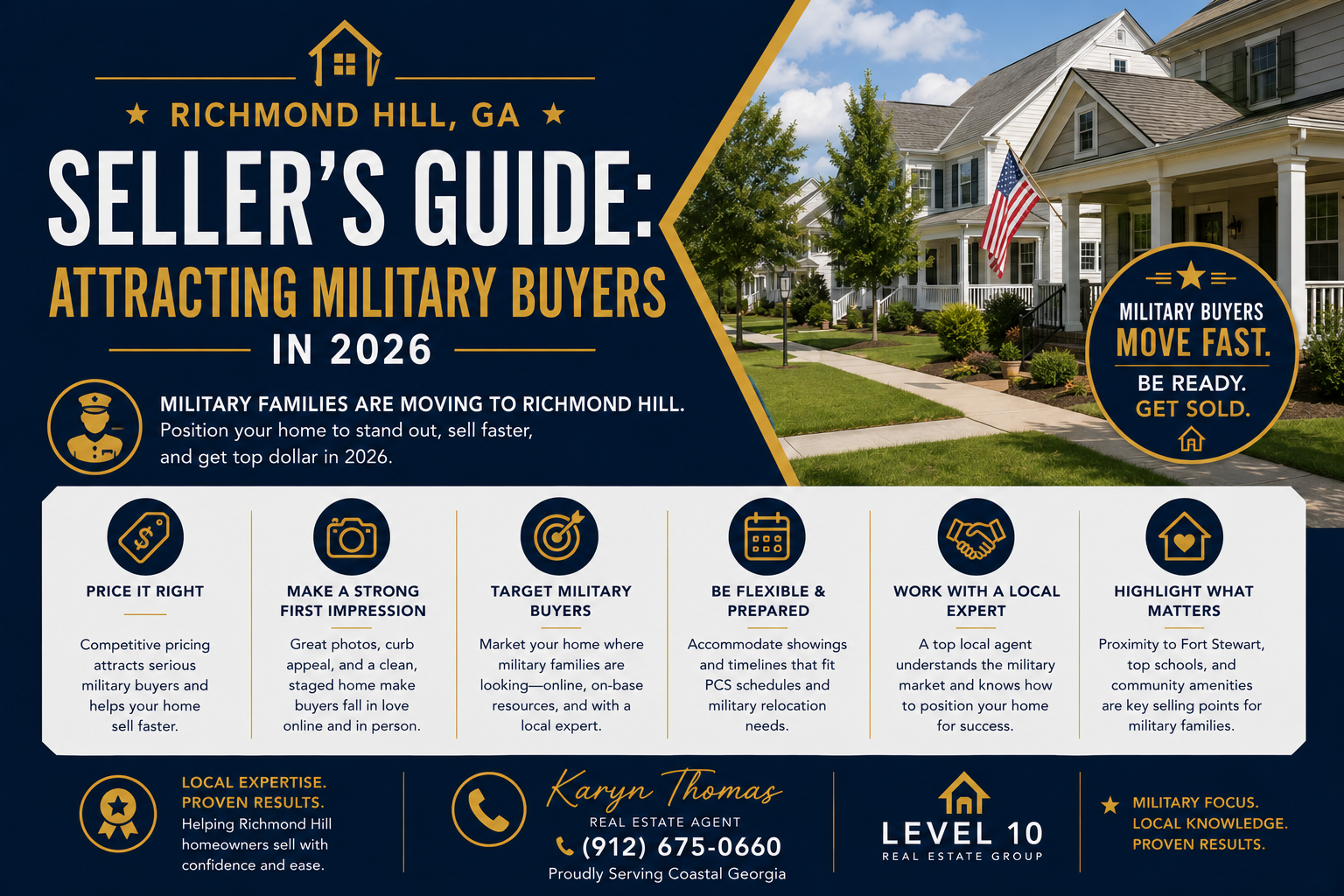 Richmond Hill GA Seller's Guide: Attracting Military Buyers in 2026 header image.