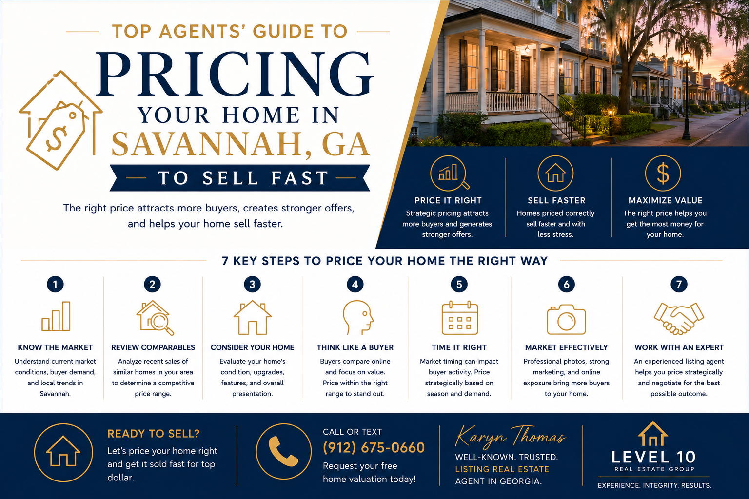 Top Agents’ Guide to Pricing Your Home in Savannah GA to Sell Fast header image.
