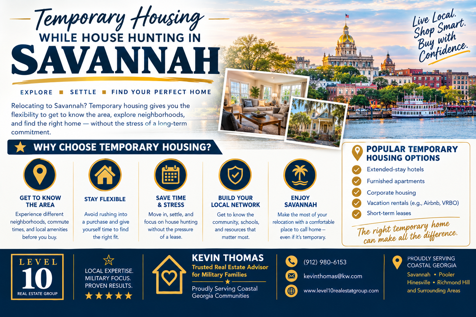 Temporary Housing While House Hunting in Savannah header image.