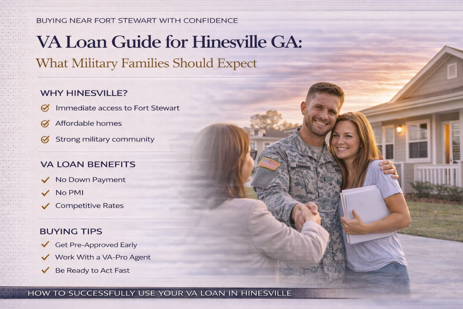 VA Loan Guide for Hinesville GA: What Military Families Should Expect header image.