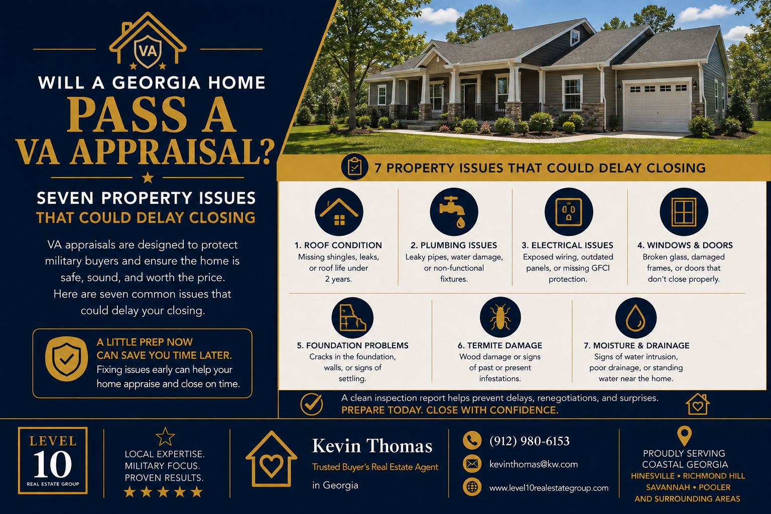 Will a Georgia Home Pass a VA Appraisal? Seven Property Issues That Could Delay Closing header image.