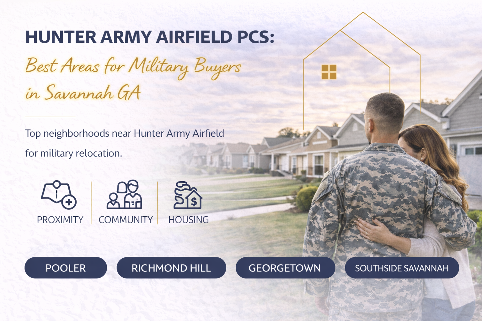 Hunter Army Airfield PCS: Best Areas for Military Buyers in Savannah GA header image.