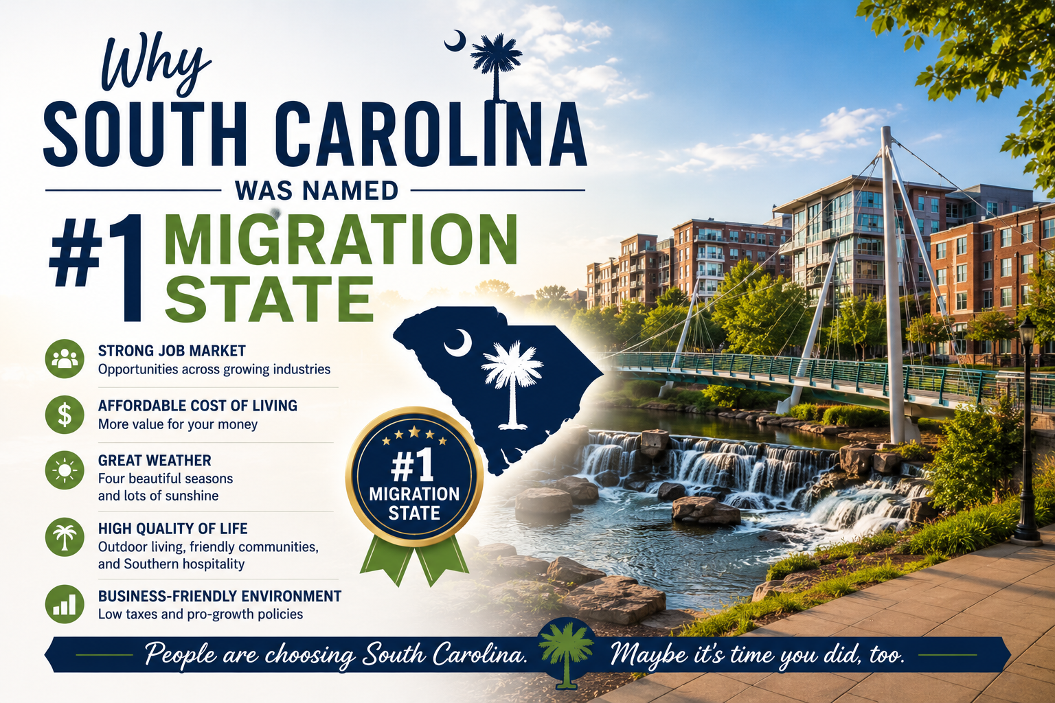 Why South Carolina was named #1 Migration State header image.
