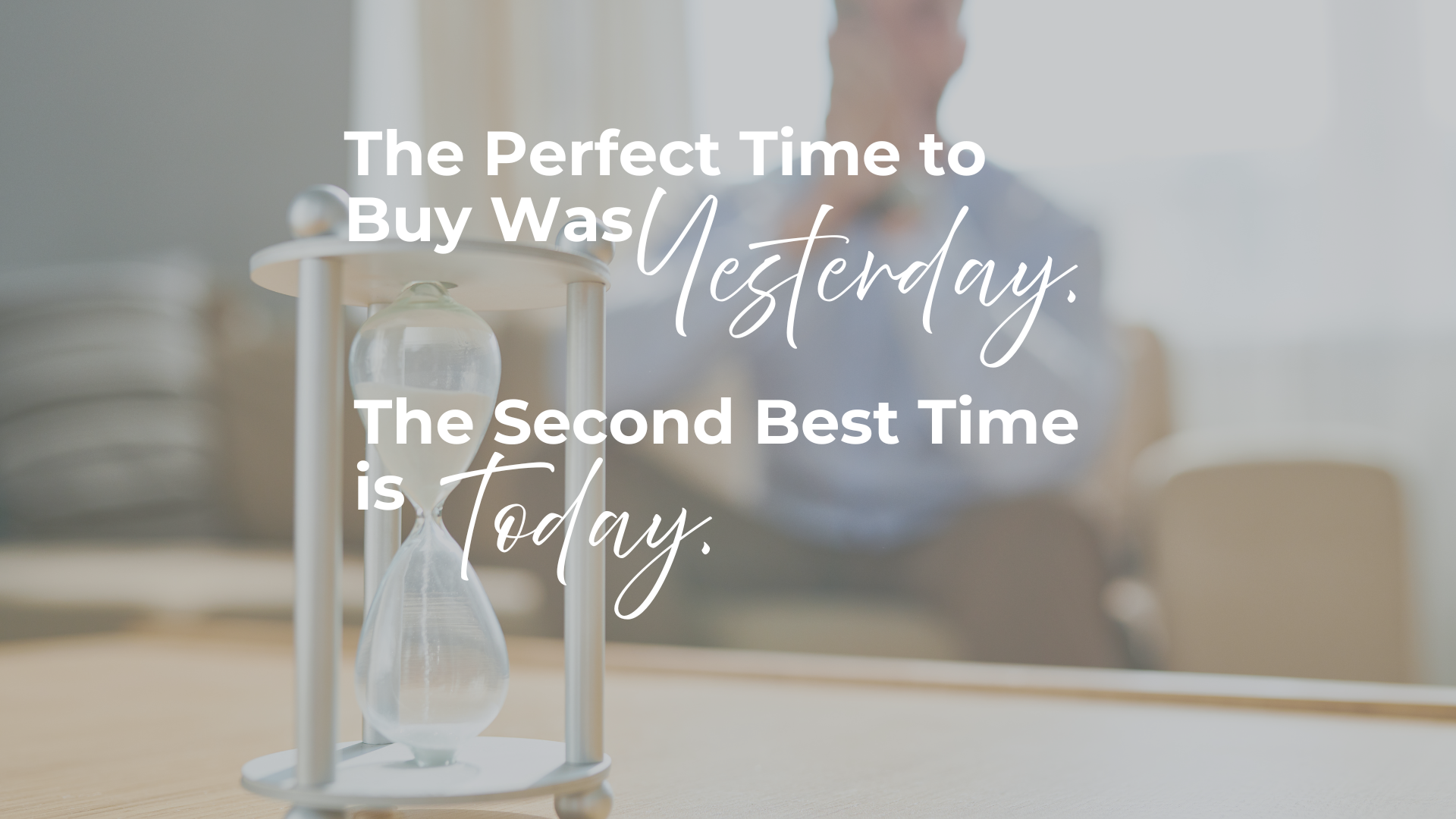 The Perfect Time To Buy Was Yesterday - The Second Best Time is Today! header image.