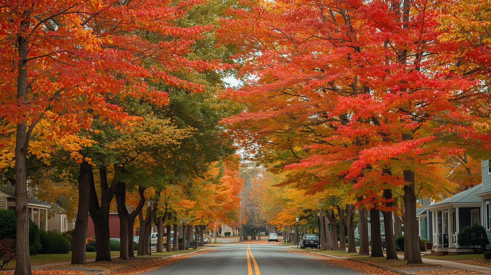 Fall foliage in Southern Pines, NC