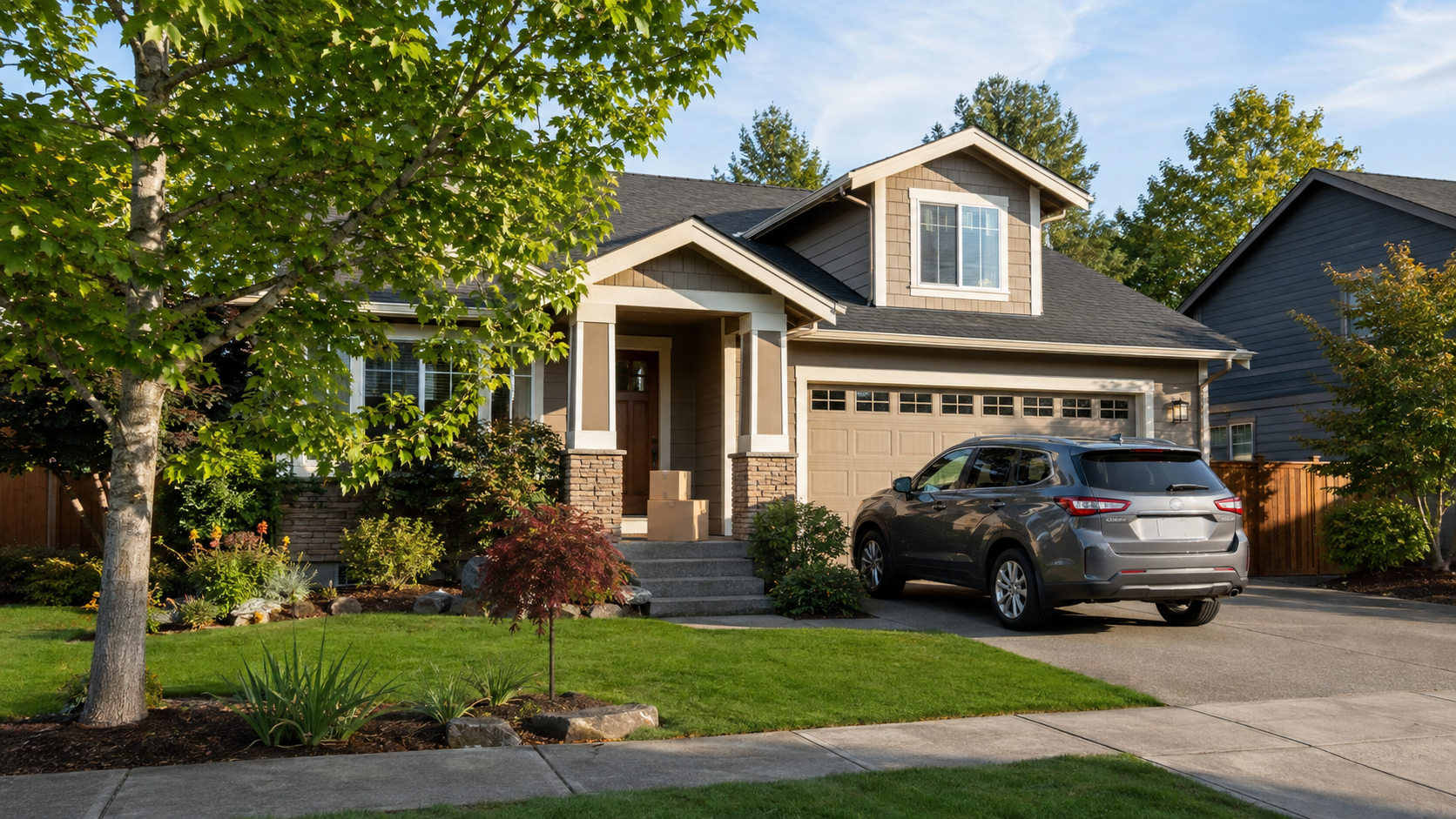 Salem Oregon homeowners considering whether to sell their current home before buying their next one.