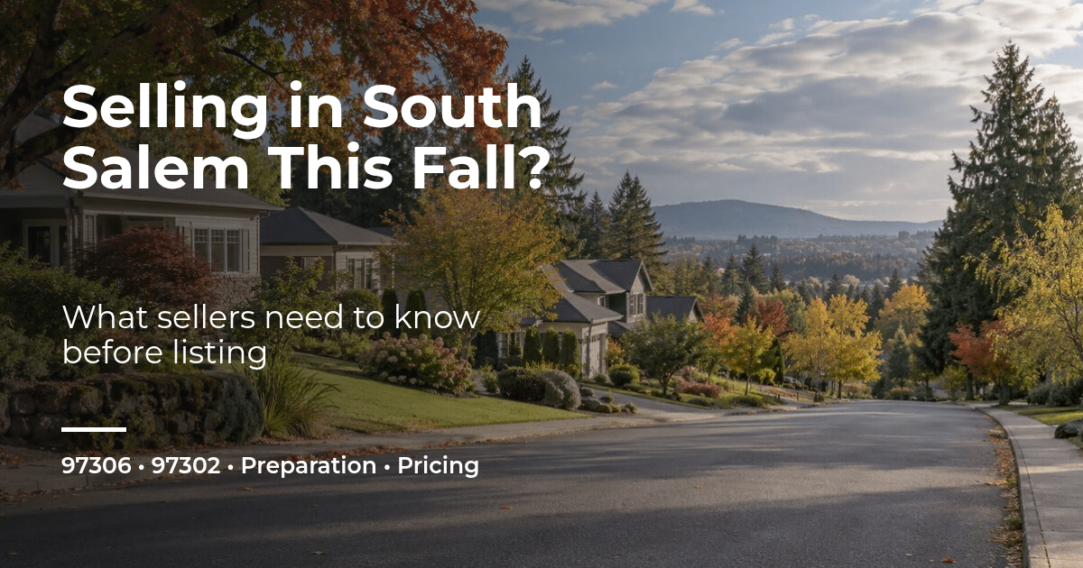 South Salem neighborhood in autumn with information for homeowners preparing to sell
