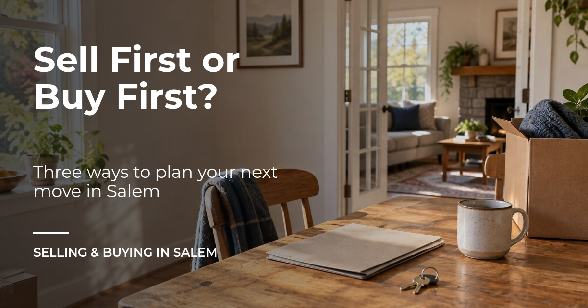 Sell Before Buying in Salem? Compare the Moving Sequences header image.