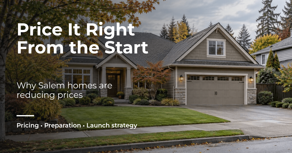 Salem Oregon home with price reduction data for local sellers