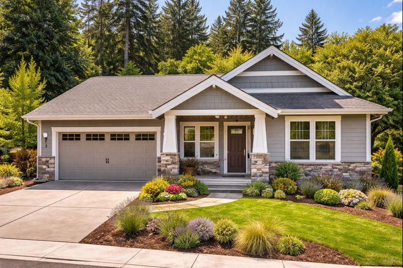 Single level home in Salem Oregon with low maintenance landscaping, ideal for downsizers looking to simplify without sacrificing comfort