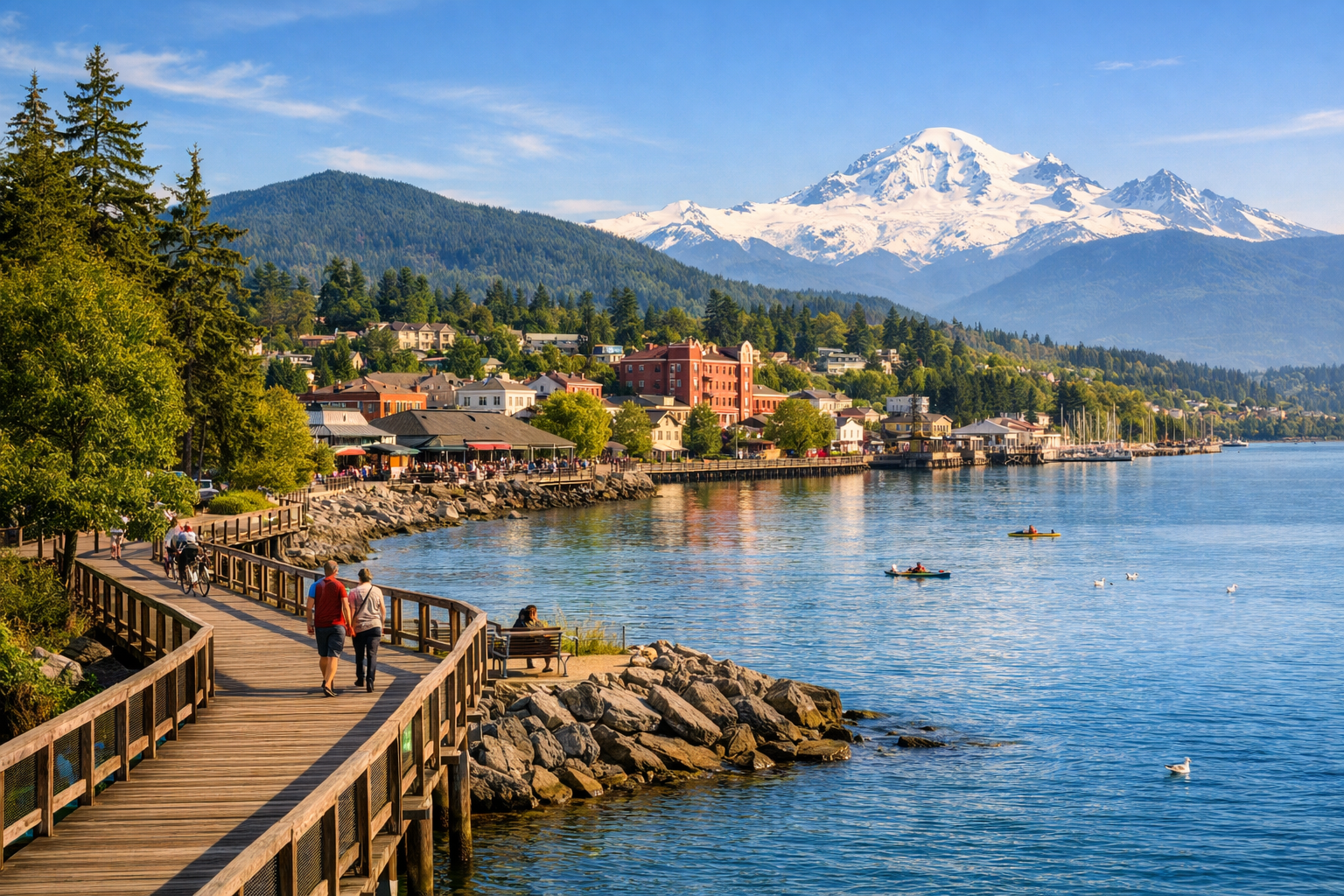Waterfront and outdoor lifestyle in Bellingham, Washington
