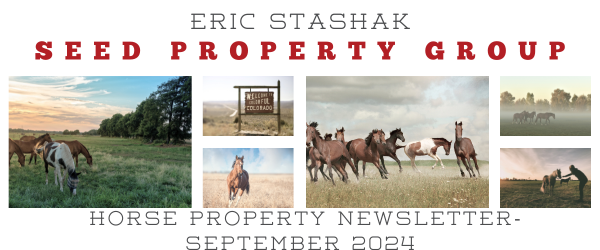 Horse Property Newsletter - September 2024 header image.