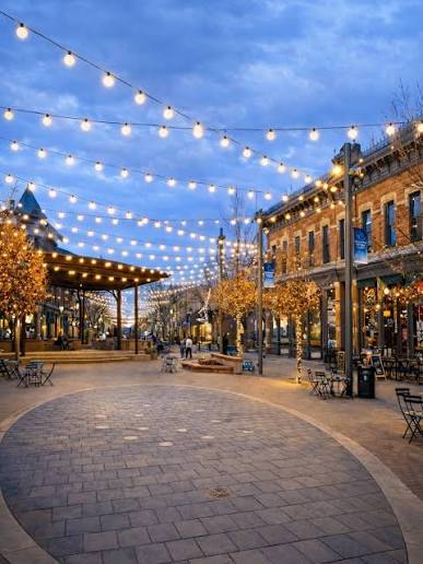 Old Town Square historic downtown Fort Collins Colorado