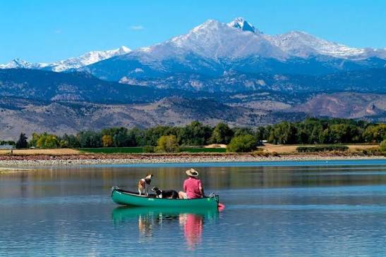 Longs Peak mountain view from Longmont Colorado