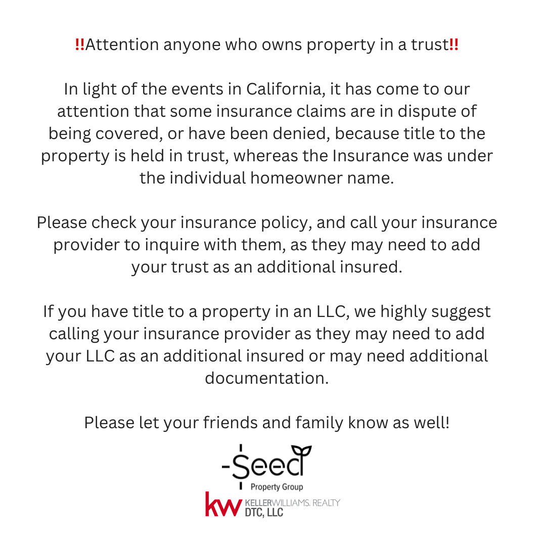 Attention Anyone Who Owns Property in a Trust! header image.