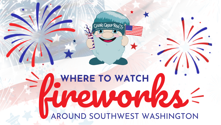 Fireworks lighting up the sky over a Southwest Washington community celebration on the Fourth of July