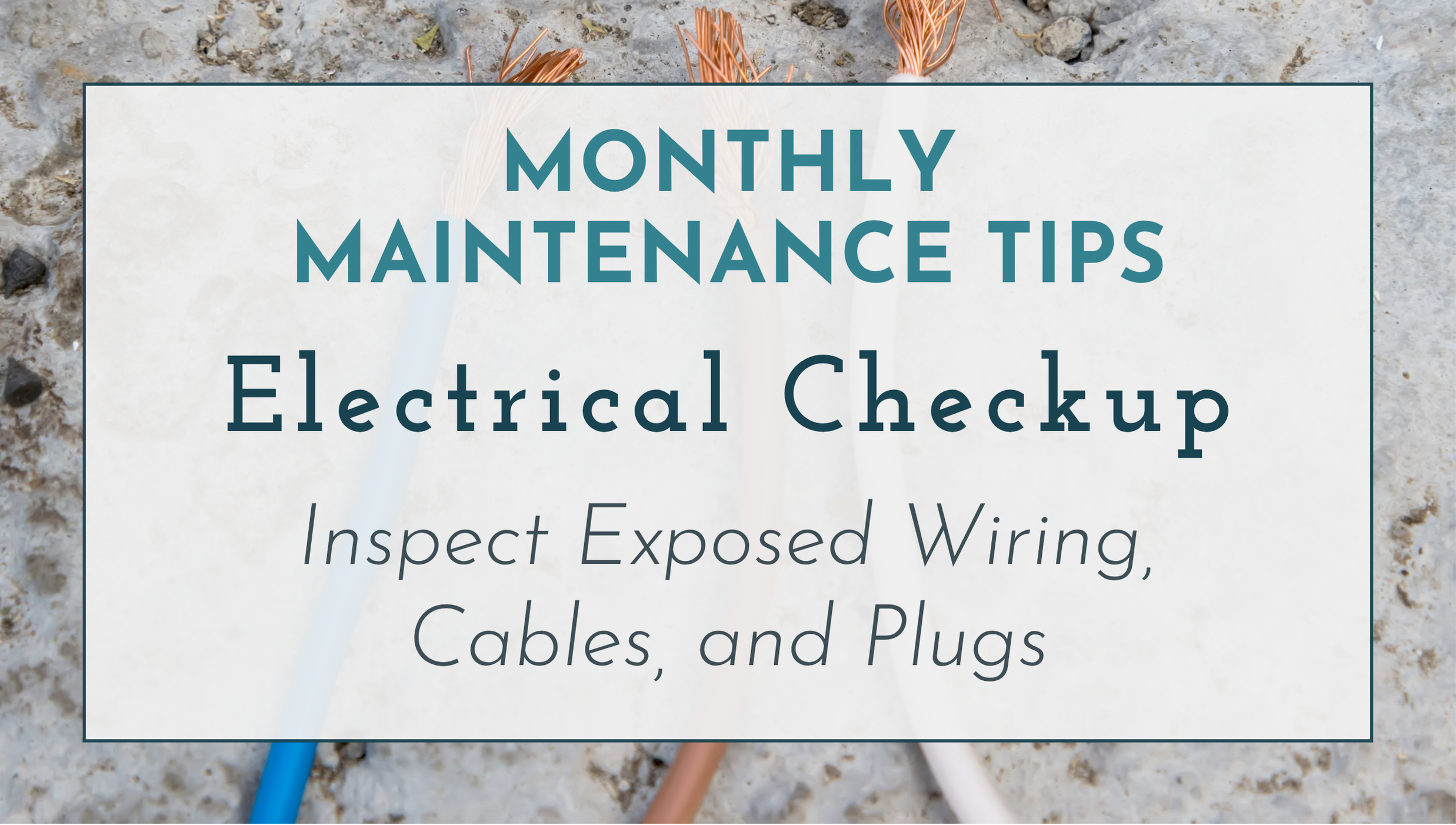 Pacific Northwest homeowner inspecting an exterior electrical outlet as part of seasonal home maintenance