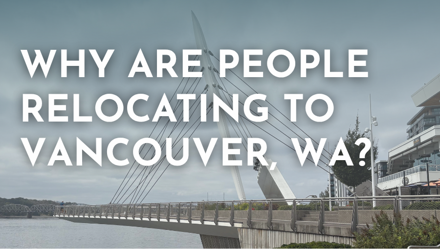 Vancouver Washington waterfront with Columbia River views and dining district