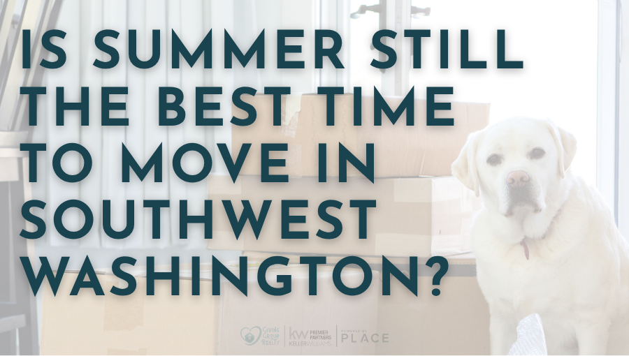 Southwest Washington home with a moving truck on a sunny summer day