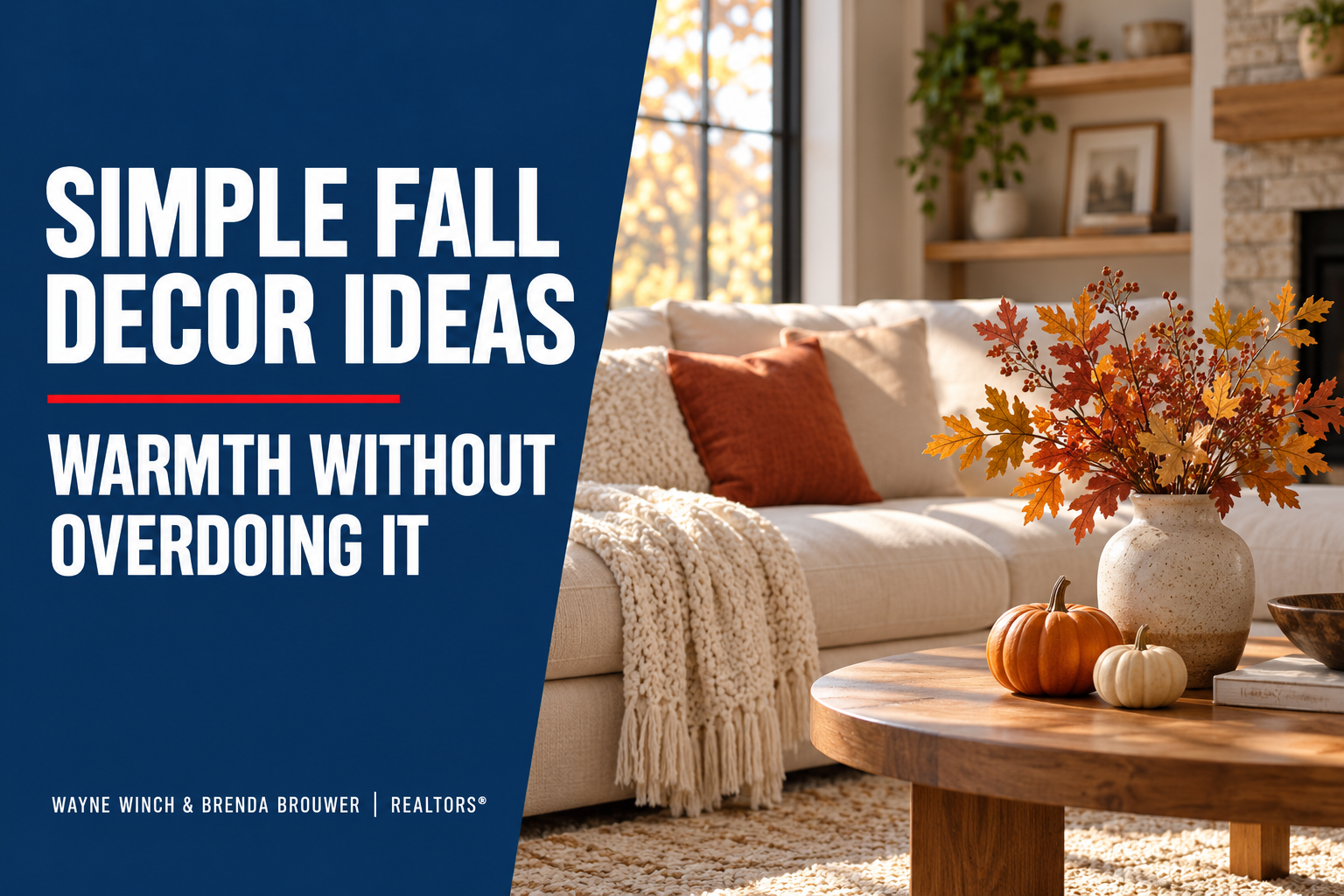 Simple Fall Decor Ideas That Add Warmth Without Overdoing It header image.