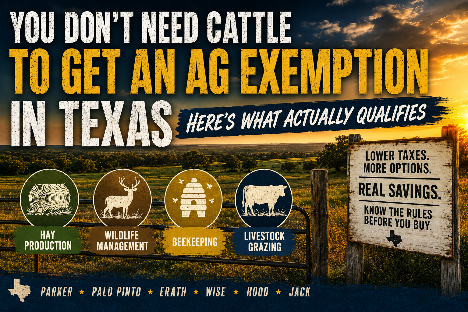 AG Exemption- You don't always need cattle to qualify. header image.