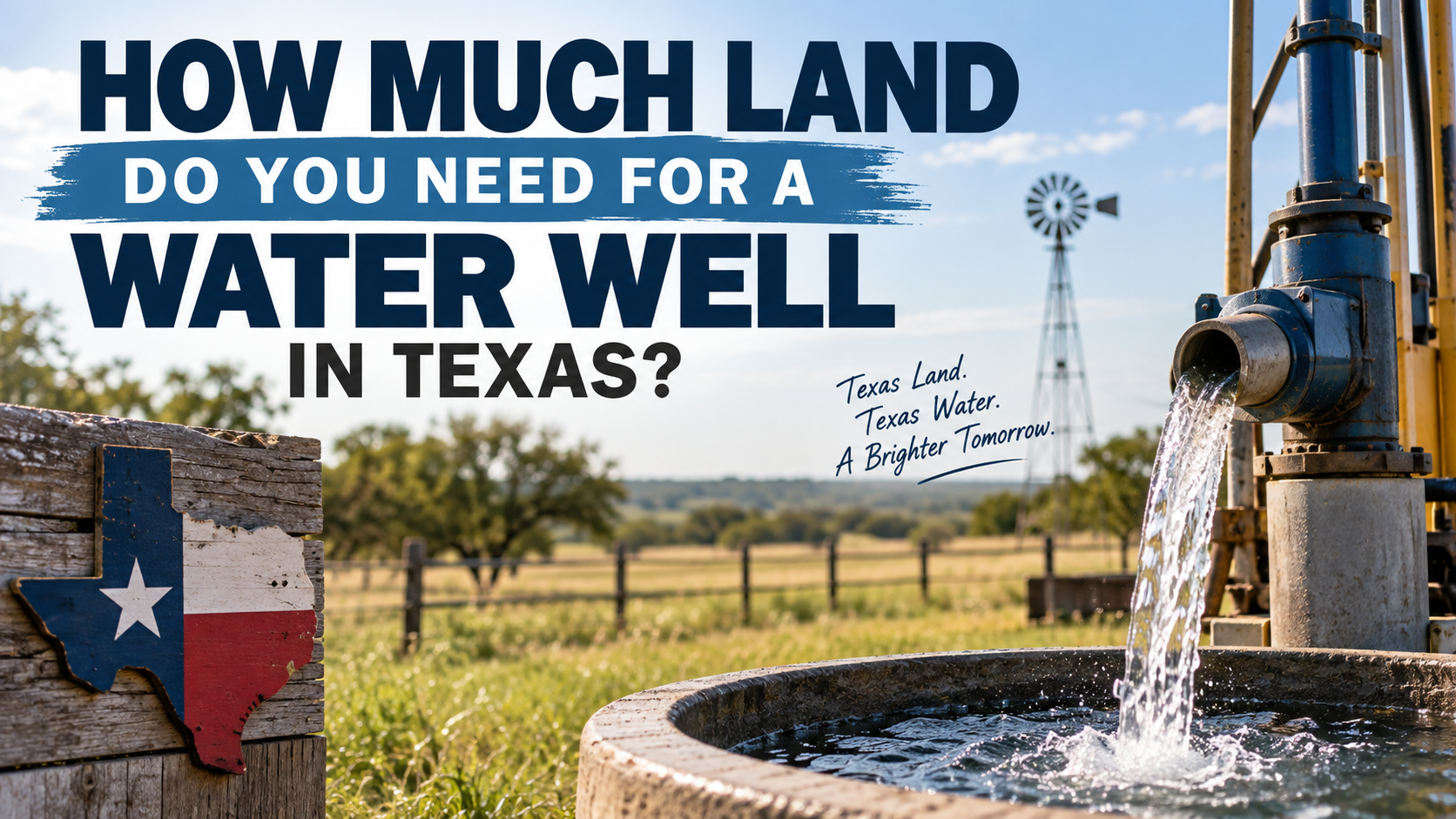 How much land do you need to drill a water well in North Texas? It Depends… header image.