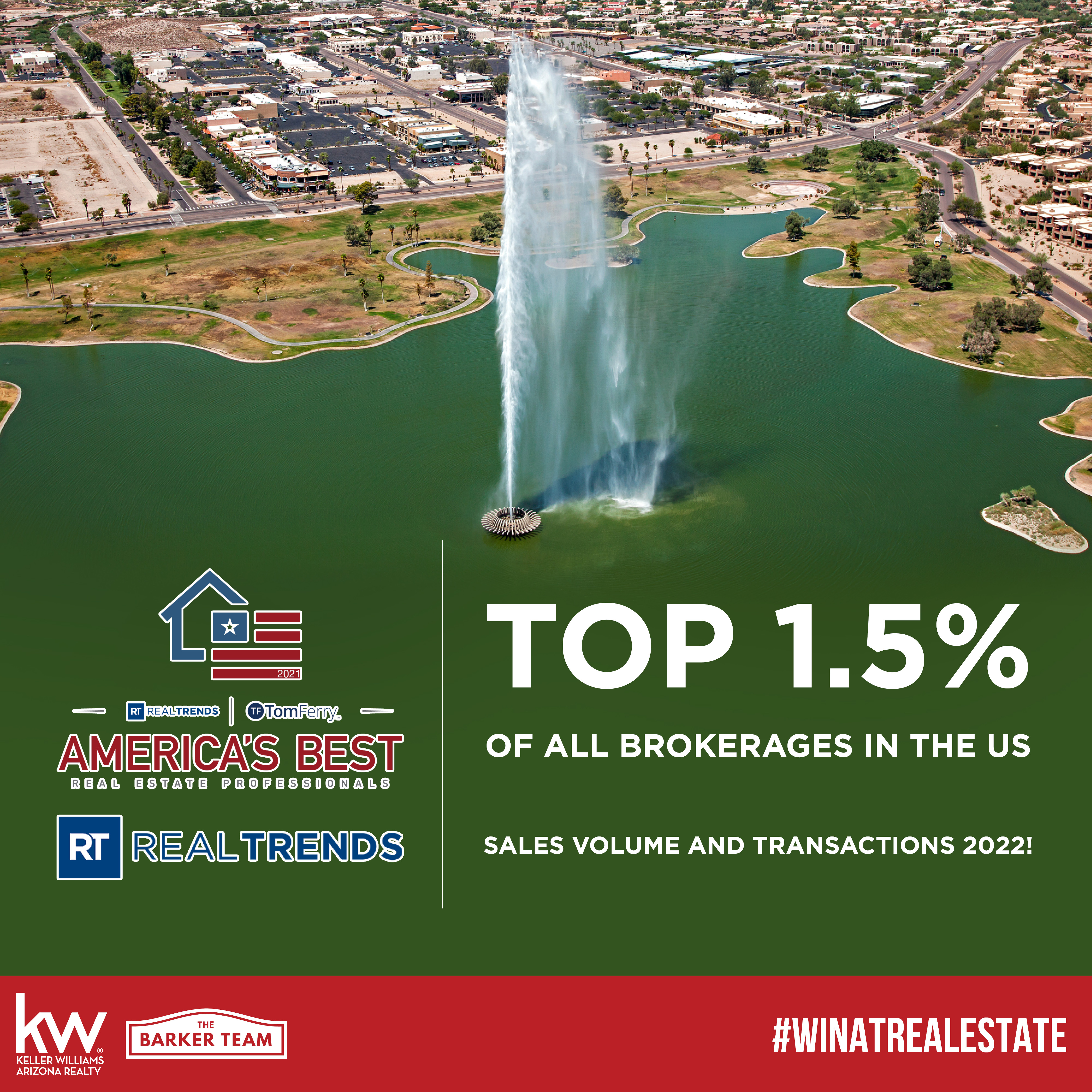 The Barker Team One of Top Teams in The U.S.! header image.