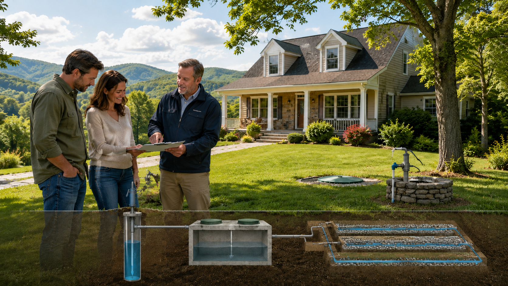 Buying a Home With a Well and Septic System: Questions to Ask Early header image.