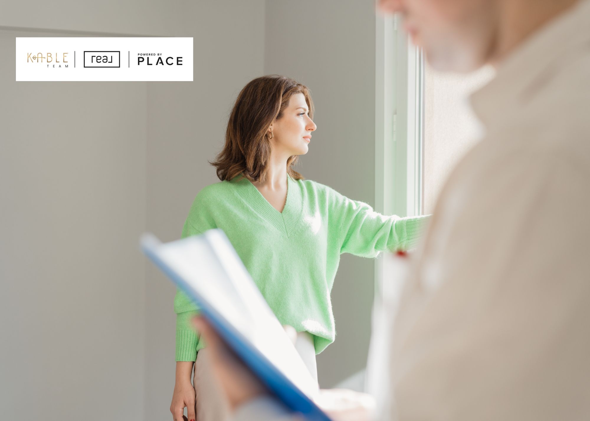 Homebuyer inspecting wondows