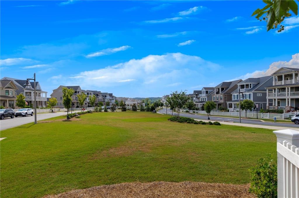 Streetscape view of South on Main, a walkable community steps from Main Street in Downtown Woodstock, Cherokee County, Georgia.