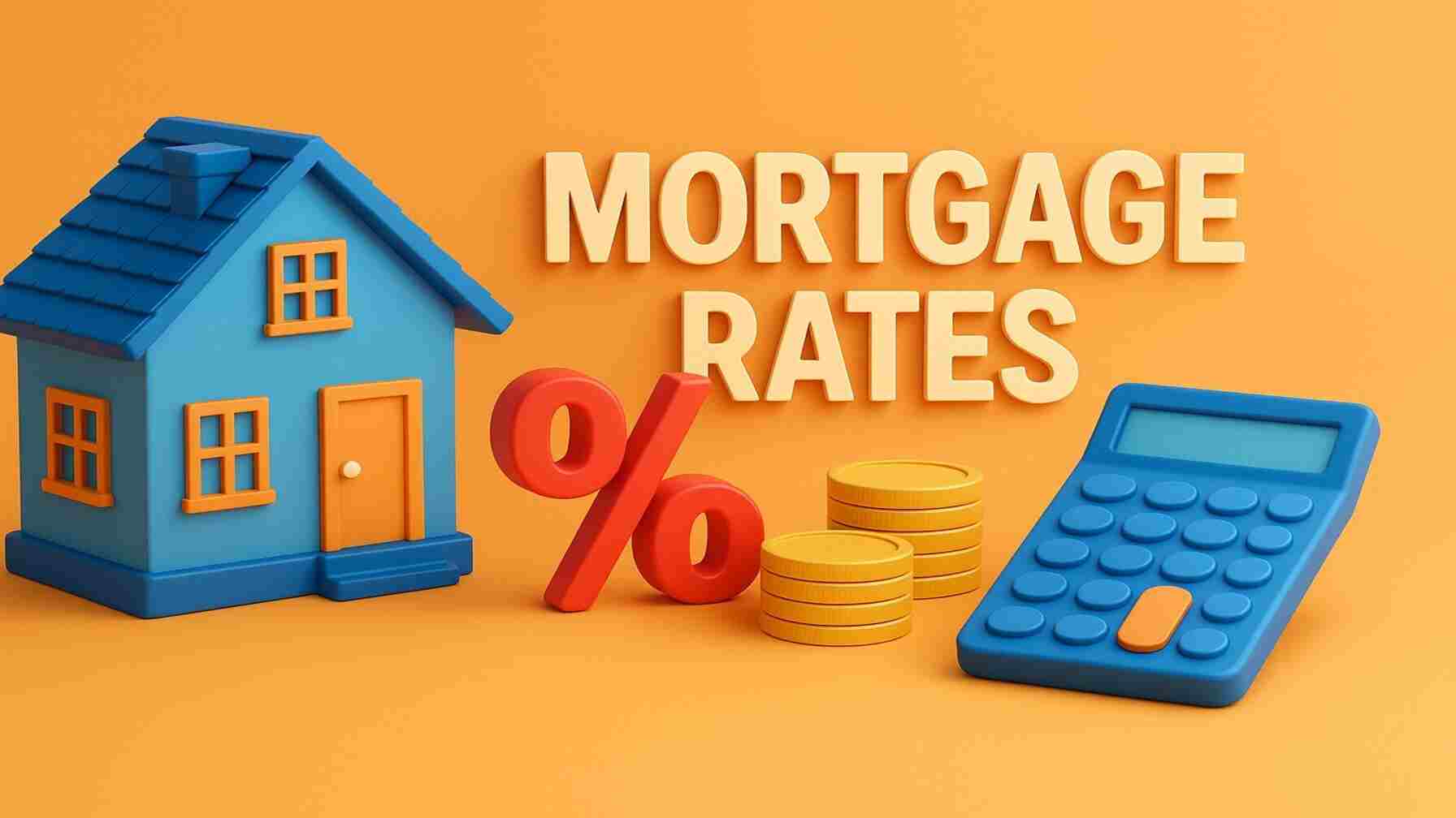 Illustration of shifting interest rate trends with a downward arrow representing the Federal Reserve’s 0.25% rate cut and its impact on the housing and mortgage markets.