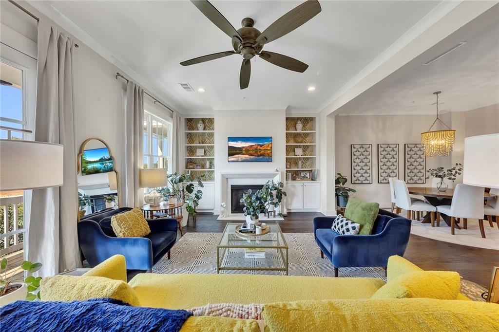 Modern 3-story townhome with balcony and garage in South on Main, Woodstock GA