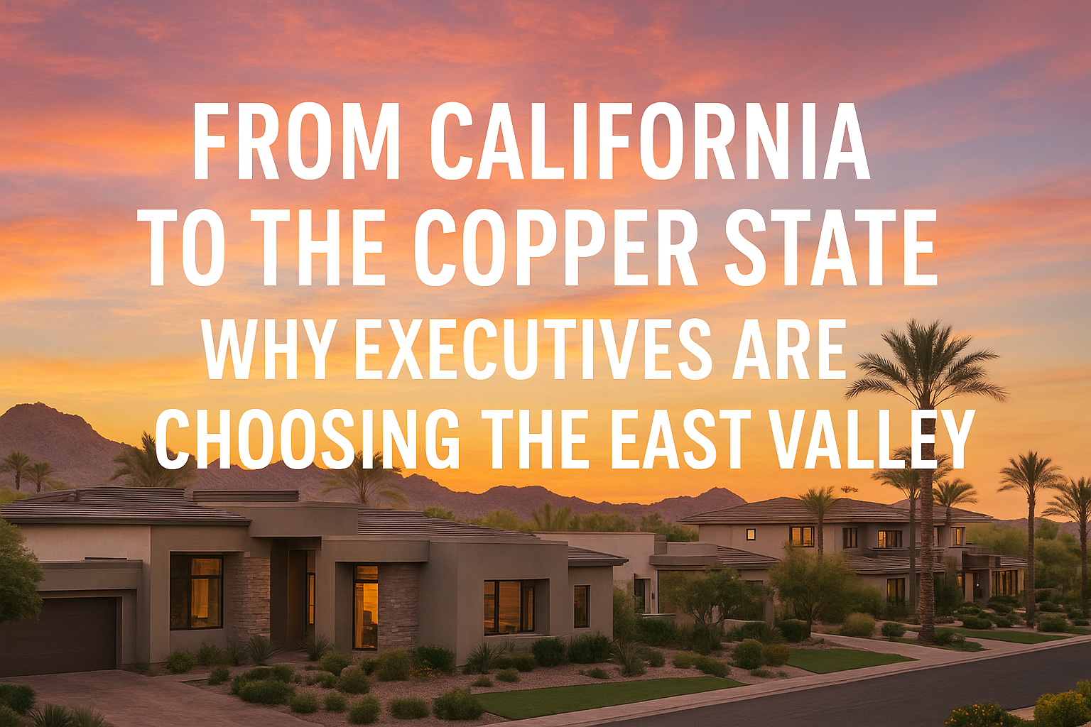 From California to the Copper State: Why Executives Are Choosing the East Valley header image.