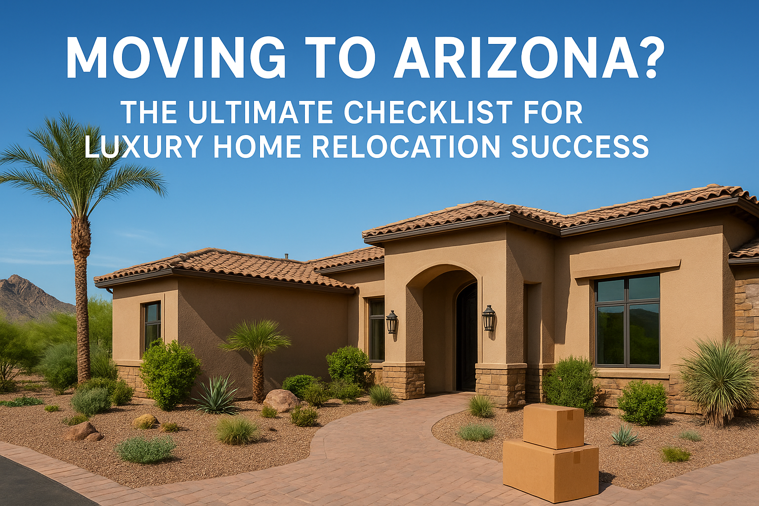 Moving to Arizona? The Ultimate Checklist for Luxury Home Relocation Success header image.