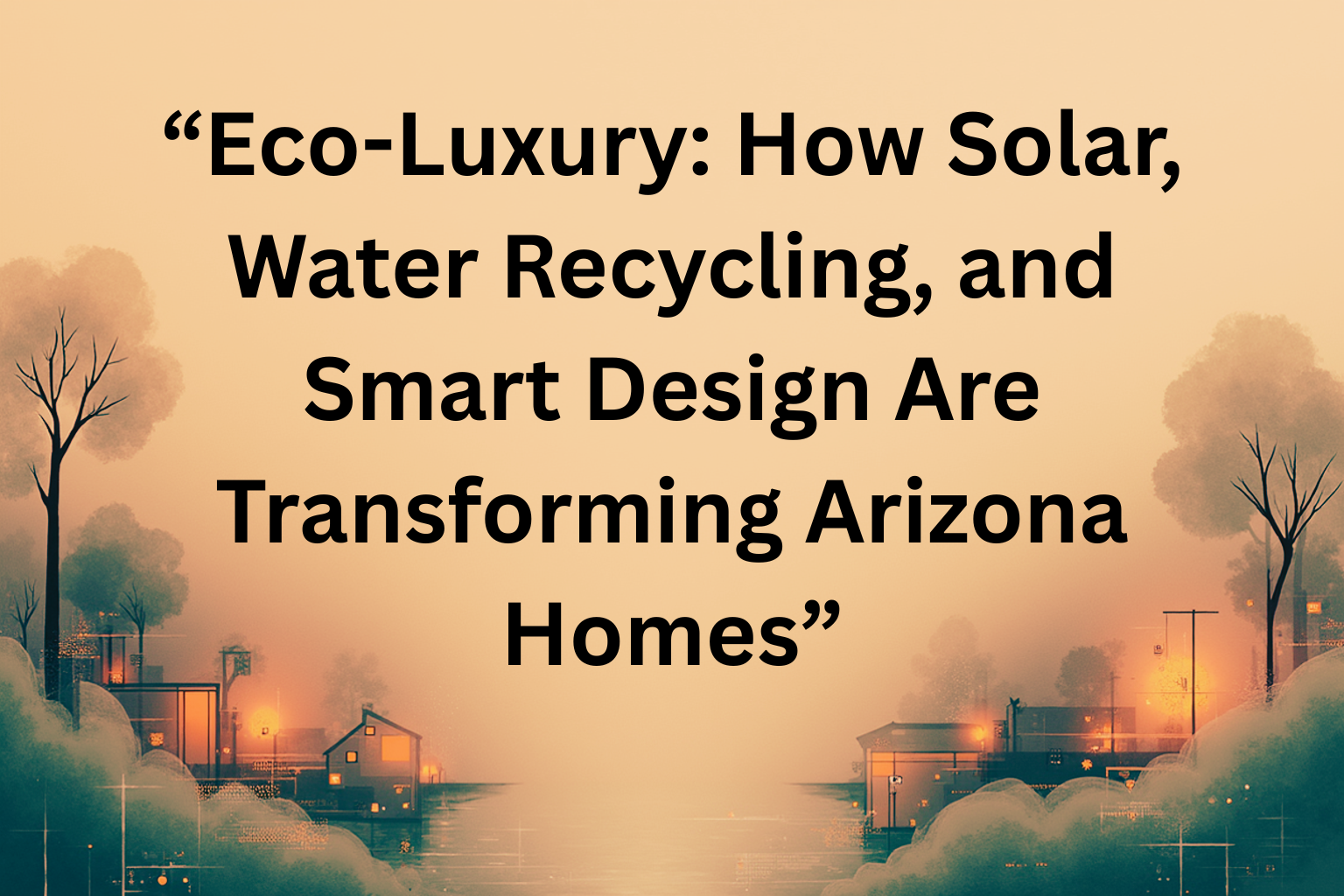 Eco-Luxury: How Solar, Water Recycling, and Smart Design Are Transforming Arizona Homes header image.
