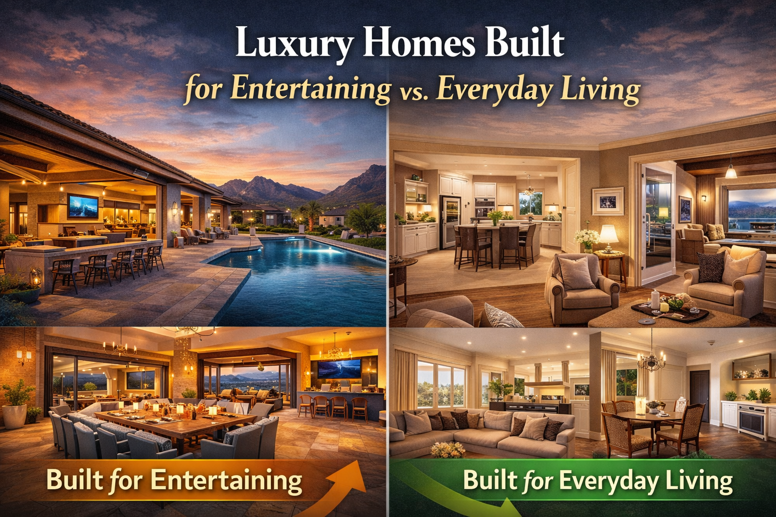 Luxury Homes Built for Entertaining vs. Everyday Living