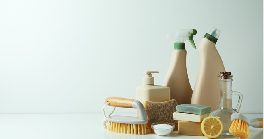 12 Essential Cleaning Supplies for a Homeowner header image.