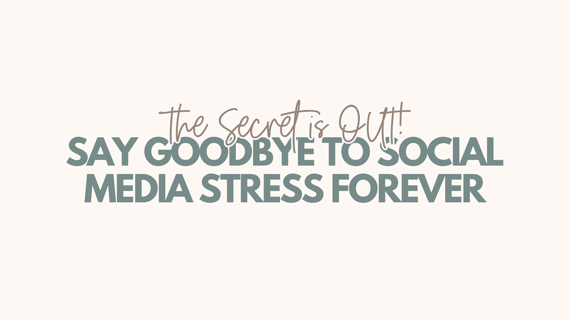 The Secret is OUT! Say Goodbye to Social Media Stress Forever 🚀 header image.