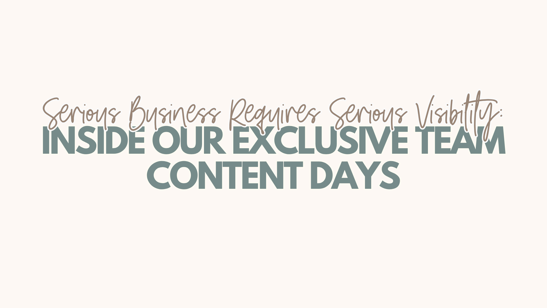 Serious Business Requires Serious Visibility: Inside Our Exclusive Team Content Days header image.