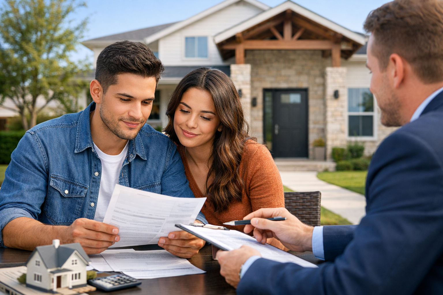 First-time homebuyer comparing FHA and conventional loan options in Texas
