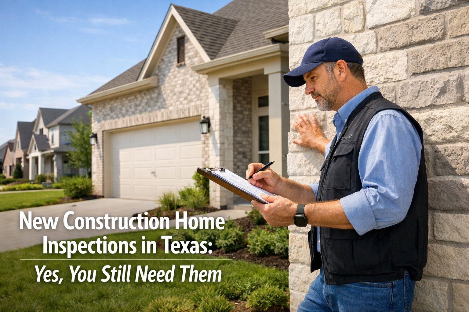 New construction home inspection in Texas before closing