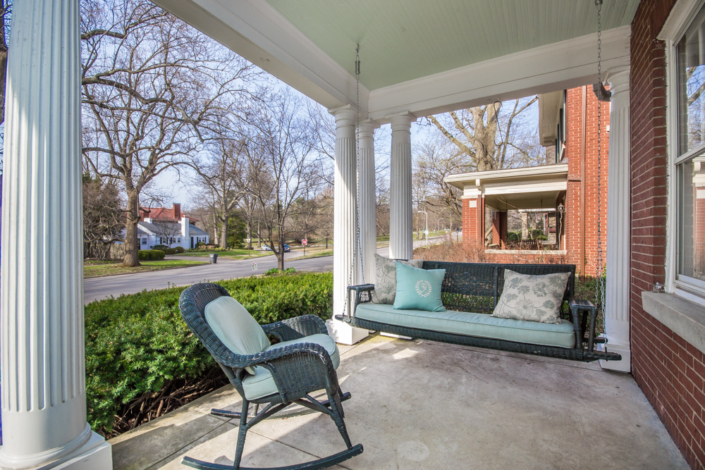 Front Porch with Swing and Rocking Chair