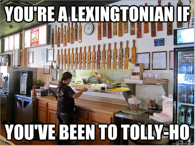 You’re a Lexingtonian if You’ve Been to Tolly-Ho header image.