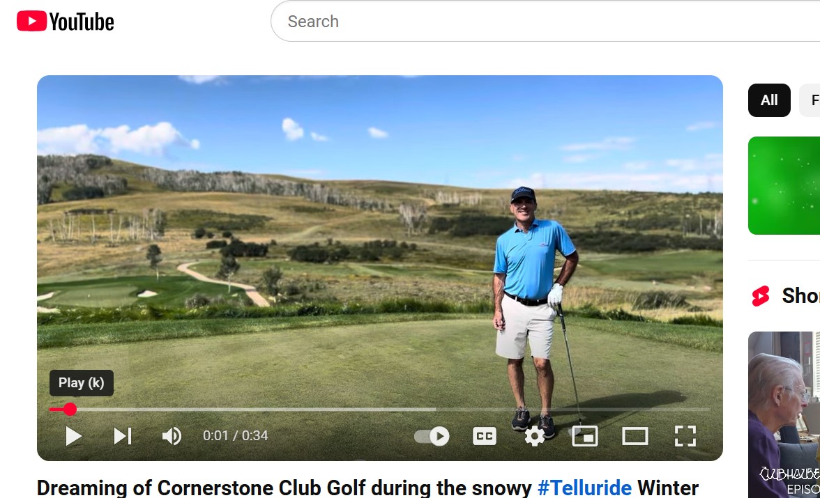 Dreaming of Cornerstone Golf header image.
