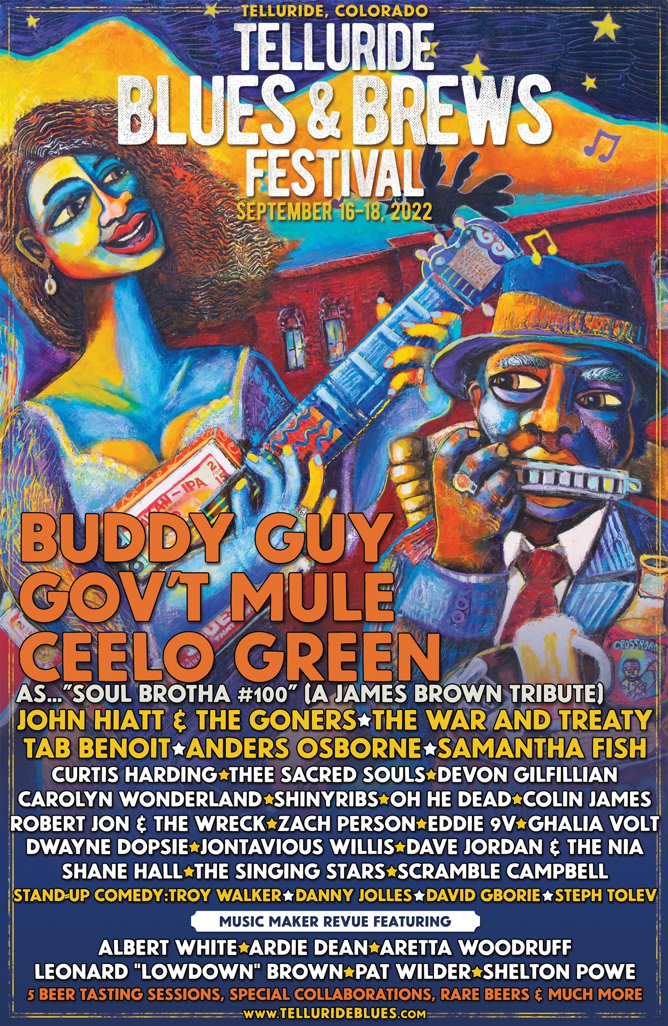 Telluride Blues and Brews Tickets On Sale March 1 header image.